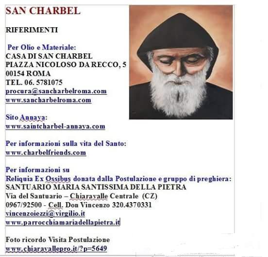 Reliquie Di San Charbel In Italia